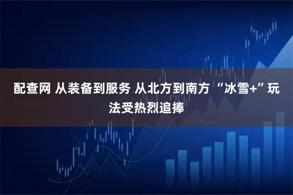 配查网 从装备到服务 从北方到南方 “冰雪+”玩法受热烈追捧